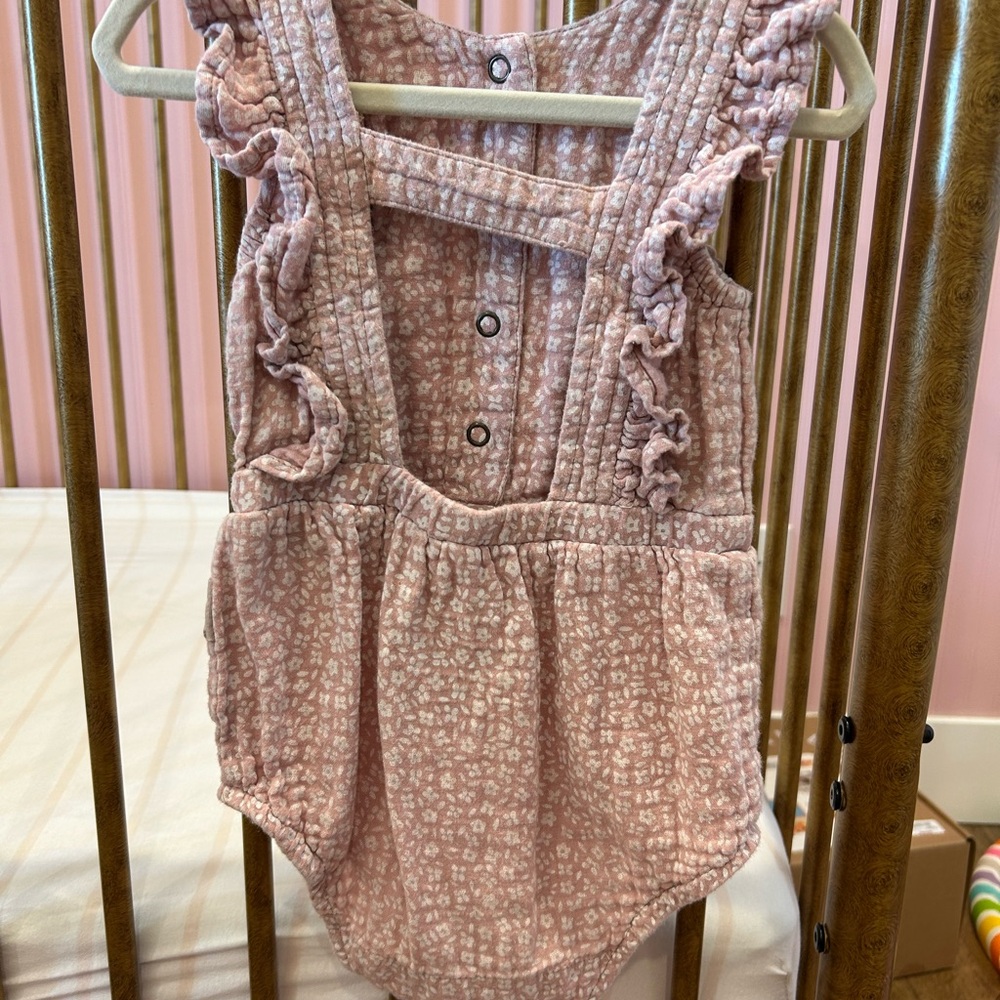 Pink Ruffled Baby Romper - Picture 2 of 4